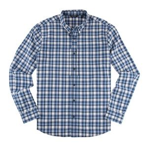 Rockwell Long Sleeve Button Down Shirt - Dark Blue Plaid